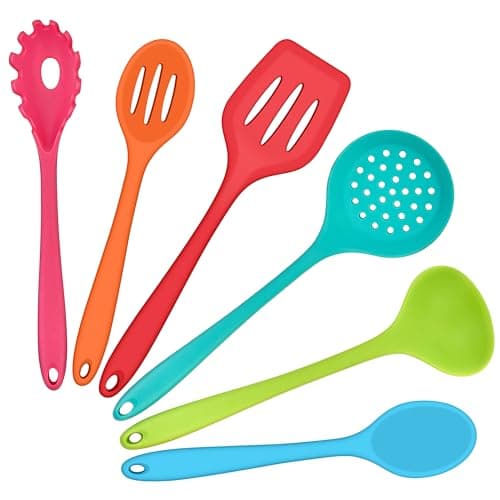 Onader Kitchen Utensils Set, 6 Piece Silicone Cooking Utensils Set