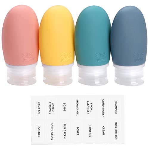 Opret 60ml Silicone Travel Bottle for Toiletries, 4 Pack Leak Proof
