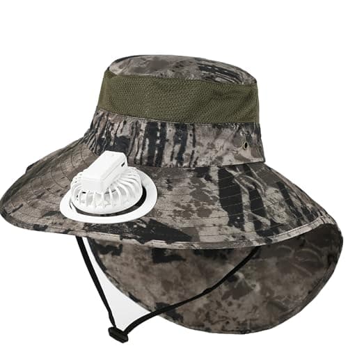 Mens Hats Summer - Ladies Sun Hats Adjustable Camo Bucket Hat for Men Women Outdoor Hiking Travel Summer Sun Lightweight Breathable Sports Hat (Camouflage One Size)