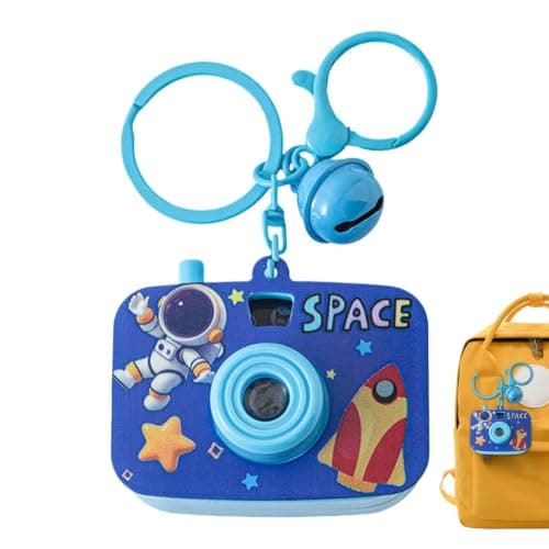 Camera Projector Keychain Space Astronaut LED Projector Backpack Decor