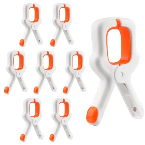 8 PCS Beach Towel Clips for Sun Loungers, Sunbed Towel Pegs for Sun Lounger