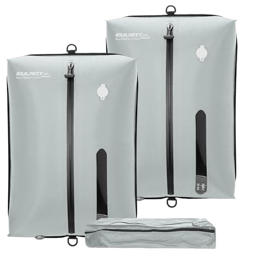 EULANT Vacuum Storage Bags for Travel, Reusable Vacuum Zipper Sealer Bag for Clothes, Compression Packing Cubes for Suitcases/Luggage/Backpack,With IPX8 Airtight Zipper & Waterproof & Space Saver