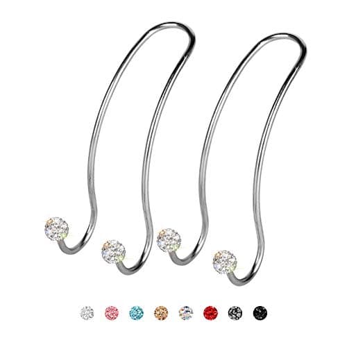 SAVORI Auto Hooks, Bling Car Hangers Organizer Seat Headrest Hooks Strong and Durable Backseat Hanger Storage Universal for SUV Truck Vehicle 2 Pack (White)