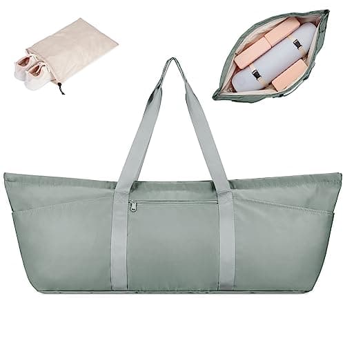 sportsnew Large Yoga Mat Bag for Women Gym Bag with Shoes Bag,Greenish Grey