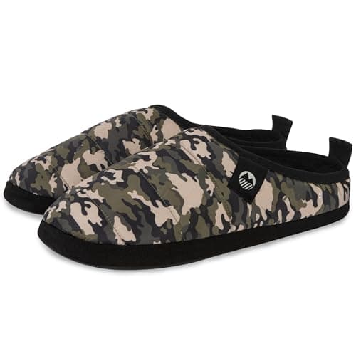 Lakeland Active Men's Wolfa Ultra-Warm Synthetic Down Camping Style Slippers With Memory Foam - Camo - 9 UK