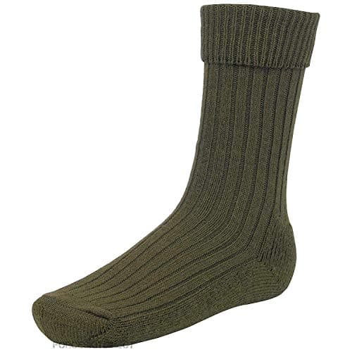 Mil-Com Olive Green Cadet Socks - Wool Blend, Reinforced Heel & Toe, Comfortable & DurableMilitary Socks for Cadet Training & Outdoor Use - UK Sizes 4-8