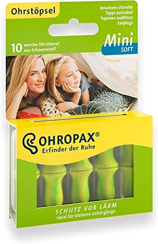 Mini Soft Foam Ear Plugs for Small Canals - Children's Size for Sleeping, Relaxing and Noise Reduction - 1 Pack (10 Pairs)