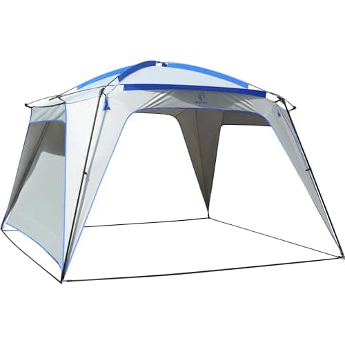 REDCAMP 3.2x3.2m Event Shelter with Side, Waterproof Tent Shelter,Blue