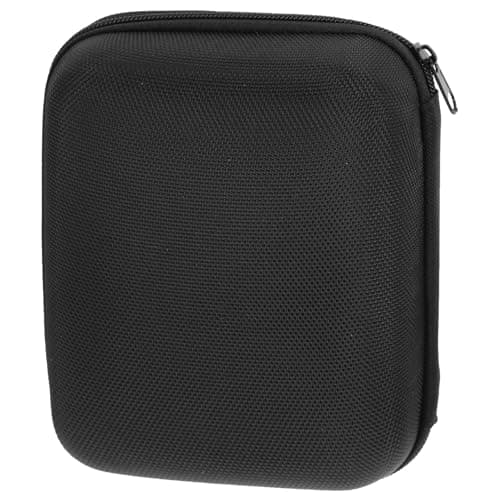 Hemobllo Hard Disc Container for Digital Products Waterproof Eva Material and Zipper Design, Portable Electronic Organizer Storage Case for Tablets and Memory Cards, for Outdoor Black