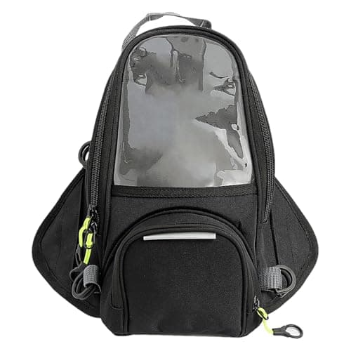 Motorcycle Tank Bag - Motorbike Bag with Bigger Window, Waterproof Magnetic Storage with Clear Pocket | Motorcycle Traveling Accessory for Phone Navigation GPS Travel Riding Gearss