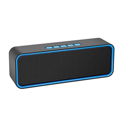 Kolaura Portable Wireless Speaker, Bluetooth 5.0 Speaker with 3D Stereo HiFi Bass, 1500mAh Battery, 12 Hour Playtime (Blue)