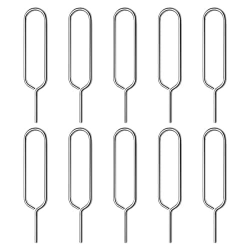 Stainless Steel Sim Card Tray Pin Eject Removal Tool Needle Opener 10 Pack for Smartphones,Mifi, Wireless Hotspot,4G&5G Sim Card Routers.
