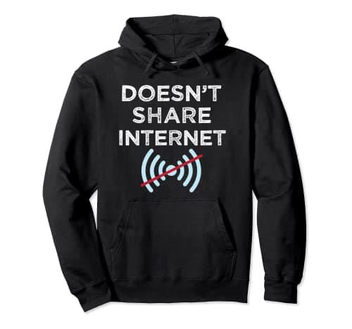 Doesn't share internet or Tether Hotspot Mobile Data Pullover Hoodie