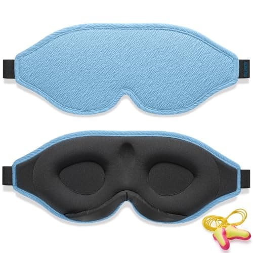 Trilancer Blackout Sleep Mask, 3D Eye Mask for Sleeping, Men & Women-Blue