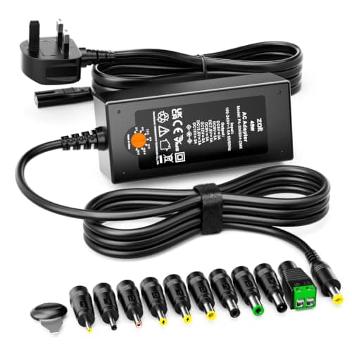 Zolt 45W 5V 6V 7.5V 9V 12V 13.5V 15V Universal Power Supply Adapter 3A Max
