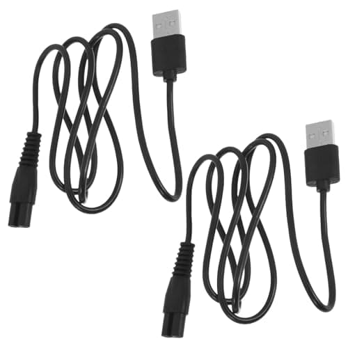GATHINESS Multi Charging Cable 2pcs USB Figure-Eight Charging Cord, Durable Copper and Rubber Material, Ideal for and Trimmer, Spare Power Cord for Travel and Home