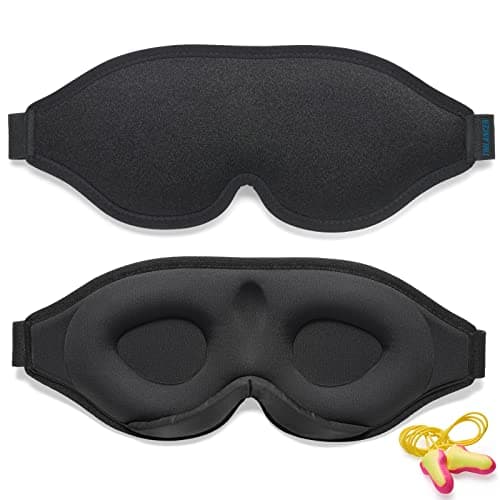 Trilancer Blackout Sleep Mask, 3D Eye Mask for Sleeping, Men & Women-Black
