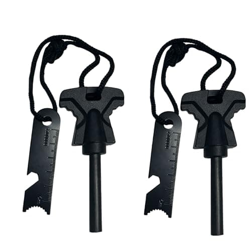 2PCS Flint and Steel Fire Starter Kit, Ferro Rod, Survival New Upgrades