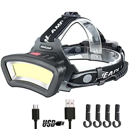 DARKBEAM Headlamp Rechargeable Helmet Light USB Head Torches, Working 7-14h
