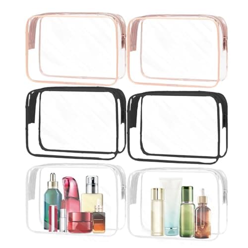 Clear Travel Cosmetic Bags with Zipper Large Waterproof Toiletry Travel Bag