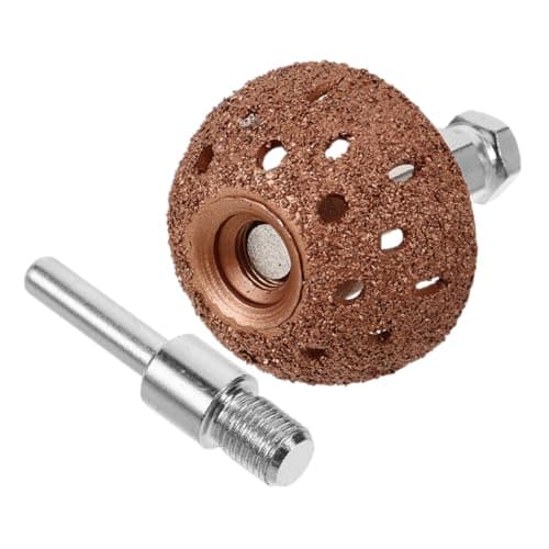 Alipis Tungsten Steel Bowl Type Grinding Head for Tire Patch Plug Repair Coarse Grit Tire Sanding Tool Buffing Adapter for Car Tyre Repair