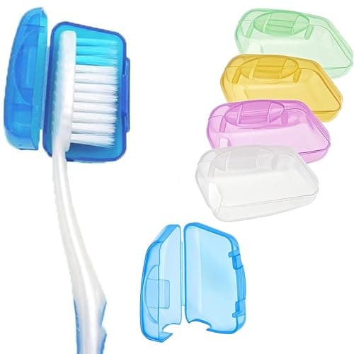 ARIATI Portable Toothbrush Head Covers – 5 Pack Travel Toothbrush Protector Cases, Hygienic Storage Caps for Home, Camping, Hiking, Business & Outdoor Trips – 5 Colours