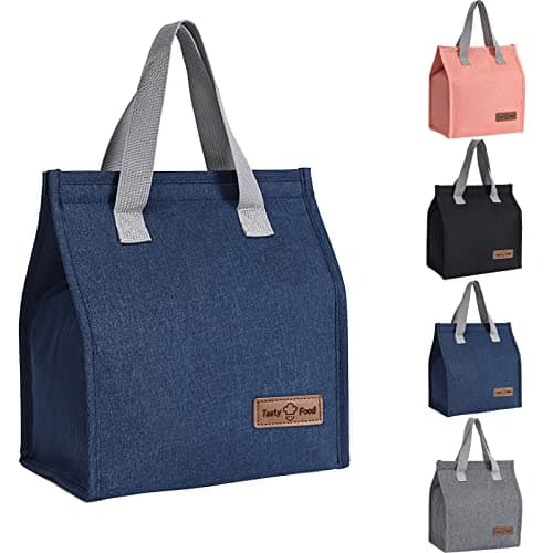 Yikki Lunch Bags for Women Men, Small Insulated Leakproof Cool Bags, Cyan