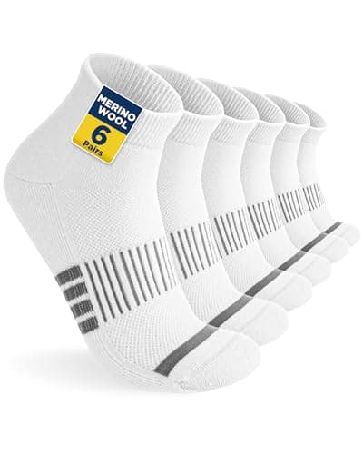 Niofind Merino Wool Hiking Socks, Walking Socks for Men and Women, 6 Pairs