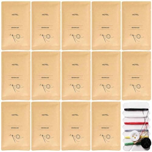 30Pcs Luxury Individually Wrapped Quick Repair Emergency Hotel Sewing Kit for Guests; Disposable Sewing Kit with Needles Button Threads Safety Pin for Hotel Travel Use; Travel Sewing Repairing Tools