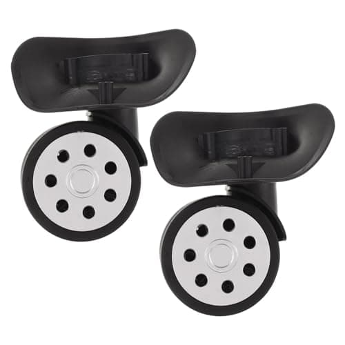Milisten 2pcs Luggage Wheel Replacement with 360° Swivel Silent Casters, Sturdy Metal and Plastic Construction, Easy Installation for Travel Suitcase Mobility at Airport or Road Trips