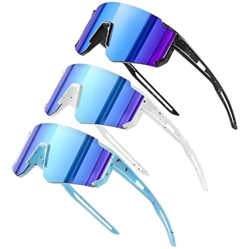 Xiansini 3 PCS Kids Sunglasses for Boys Girls UV400 Protection Childrens Sunglasses Set, Lightweight Sports Sunglasses for Kids Cycling Running Outdoor, Sun Glasses Kids, UV Protection Sunglasses