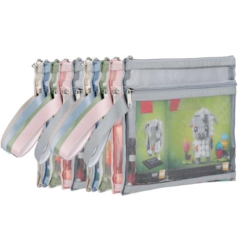 Colored Mesh Zipper Pouch Bags, Puzzle Sets Toy Storage & Organization