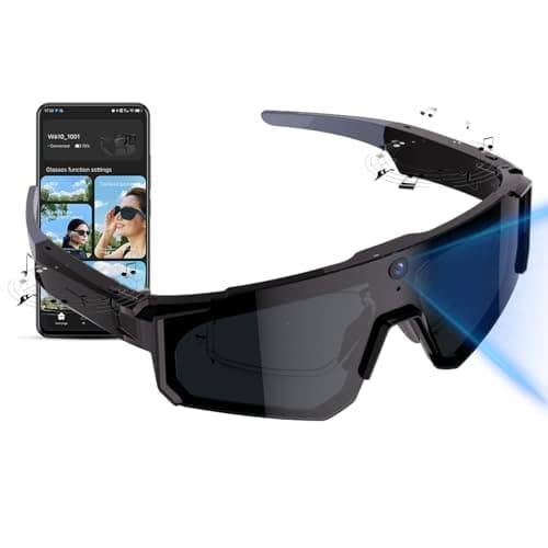 QQCHGOL 2026 4K Al Camera Glasses,8MP Smart Bluetooth Sport Cycling Eyewear