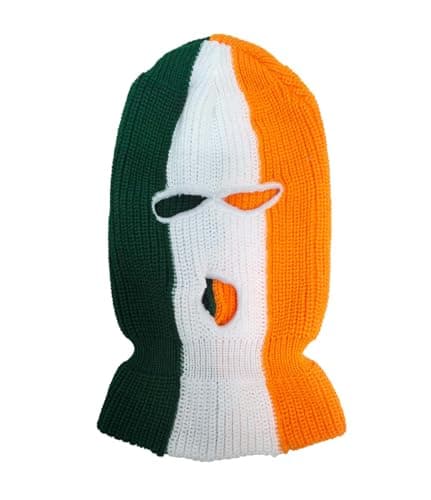 Gadgetking Ireland Balaclava Tricolour Green White Orange Flag Irish FACE MASK Celtic 3 Hole SKI MASK Tactical SWAT FACE Warmer Paintball Stealth SAS Men's Gift