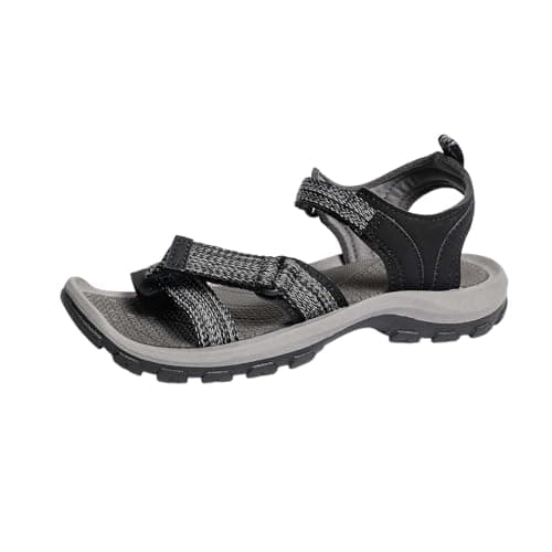 Generisch Versatile sandals in large sizes, sporty beach sandals for everyday use. Summer sandals, black, 38 EU 3X-Schmal
