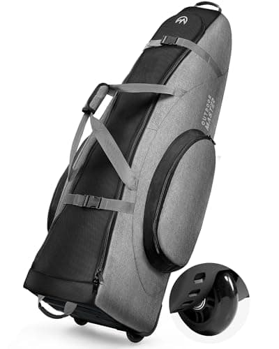 OutdoorMaster Padded Golf Travel Bag with Reinforced Wheels