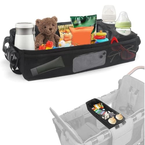 Snack Tray for Stroller Adapter Non-Slip Quick-Release Cup Holder
