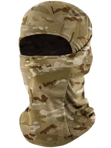 fuinloth Ski Mask Balaclava Motorcycle Cycling Summer UV Unisex Sand Camo