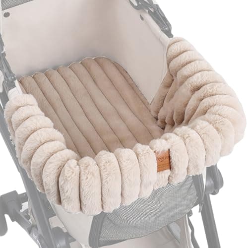 MFYOUPK Pet Stroller Cushion - Warm Plush Washable Blanket - Magnetic Buckle Pet Seat Cushion,for Cats Puppy Travel Outside House Indoor Outdoor