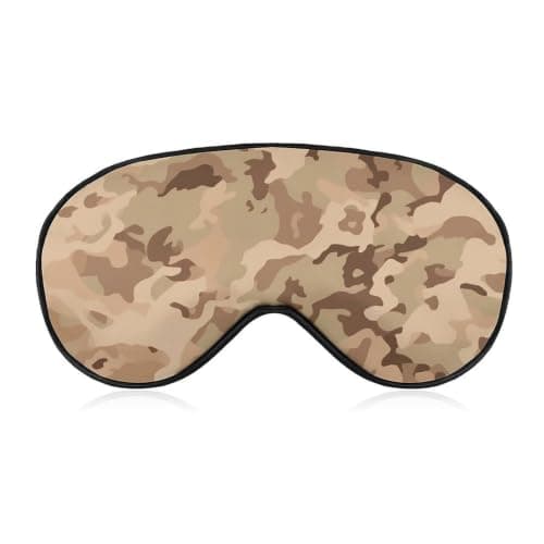 Desert Camo Sleep Mask for Side Sleeper Eye Mask for Sleeping Blackout Eye Shade Cover for Women Men