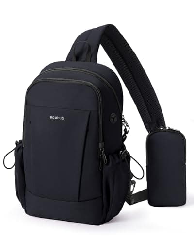 ECOHUB RFID Blocking Sling Bag, Anti-Theft Crossbody Bag for Travel, Sports