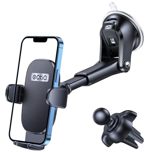 OQTIQ Car Phone Holder Windscreen Mount, Dashboard Phone Holder
