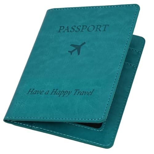 OFFCUP Passport Holder Cover, PU Leather RFID Blocking Passport Cover