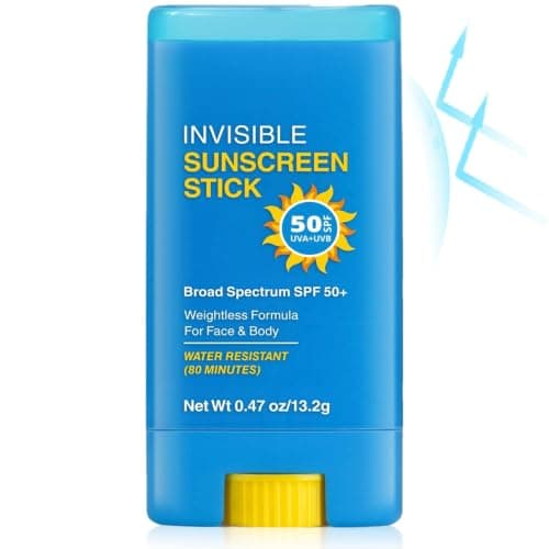 SPF 50 Invisible Sunscreen Stick, Travel Size Broad Spectrum Sun Block