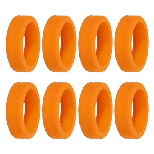 PATIKIL Luggage Wheels Covers, 8Pcs Luggage Wheel Protector Covers Silicone Suitcase Wheel Covers for Suitcase Most 8-Spinner Wheels Caster, Orange
