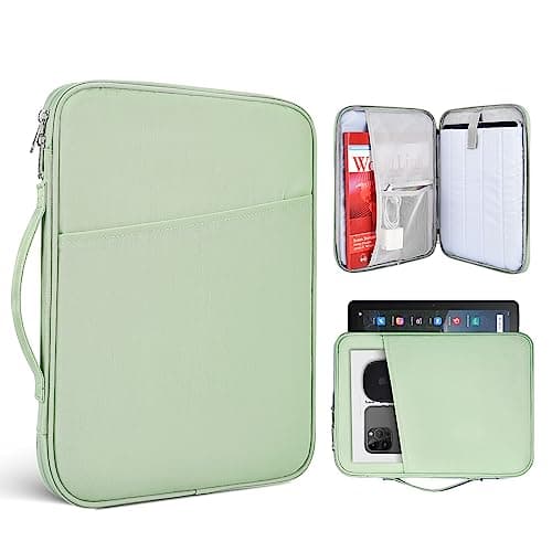 9-11 Inch Tablet Sleeve Case for 2023 Amazon Fire Max 11 Inch/Fire HD 10 Plus & Fire HD 10 Plus Kids Pro 10.1", 11-Inch iPad Pro M4 / Air 11 M3 M2 2025 2024/iPad 11th Tablet Carrying Bag(Green)