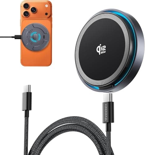 THREEKEY Qi2.2 25W Magnetic Wireless Charger, for iPhone 17-12 and AirPods