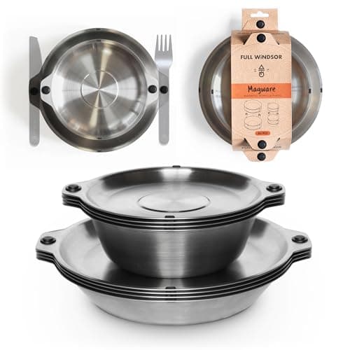 FULL WiNDSOR - MAGWARE - Magnetic Mess Kit Camping Plates & Bowls