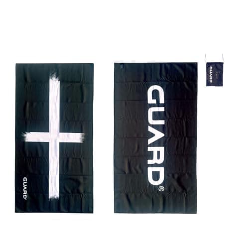 GUARD® KERNOW G.TOWEL Extra thick 380gsm. Extra Large sand free microfibre beach towel. 100% recycled polyester, quick dry, super absorbent. For surfing, swimming, beach, gym, camping, packs into bag.
