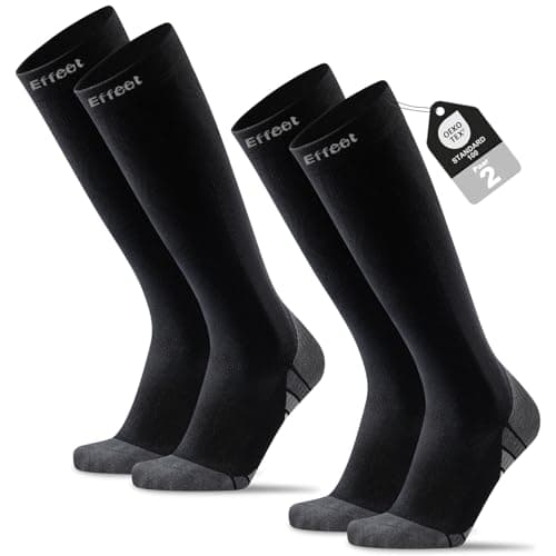 Effeet Compression Flight Socks for Men & Women, 2 Pairs, Cushioned
